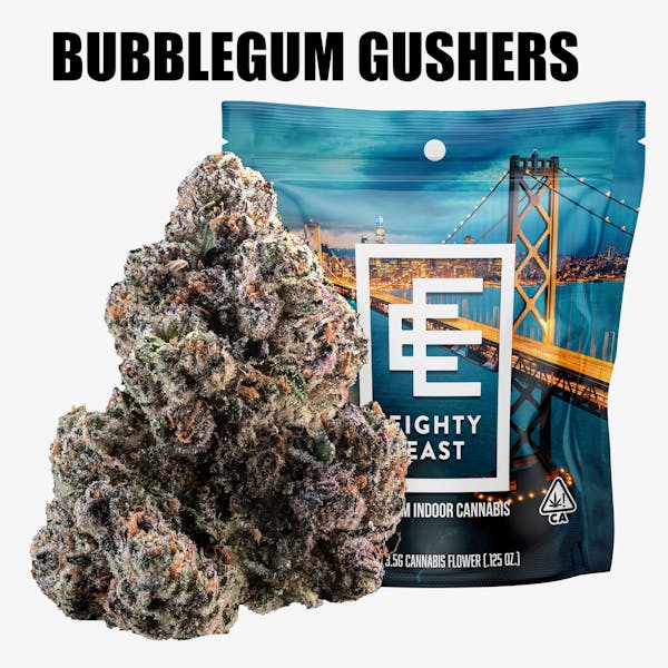 Bubblegum Gushers flower by Eighty East